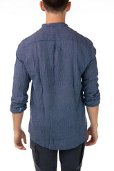 MAGLIA CAMICIA UOMO  BLU